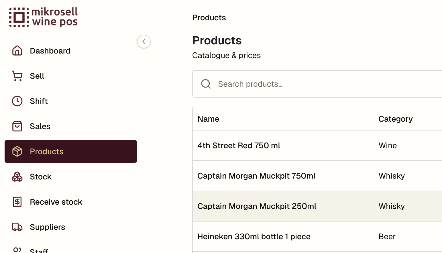 Your whole catalogue, set up once.